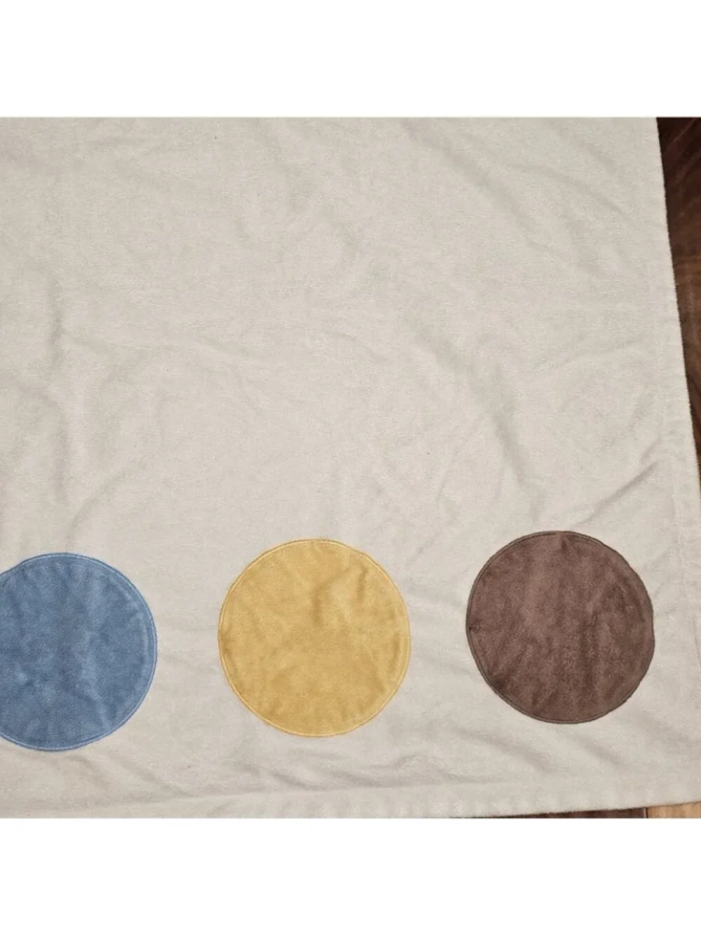 Dwell Studio Target Baby Blanket Circles White Green‎ Velour Soft Unisex 30 X 40